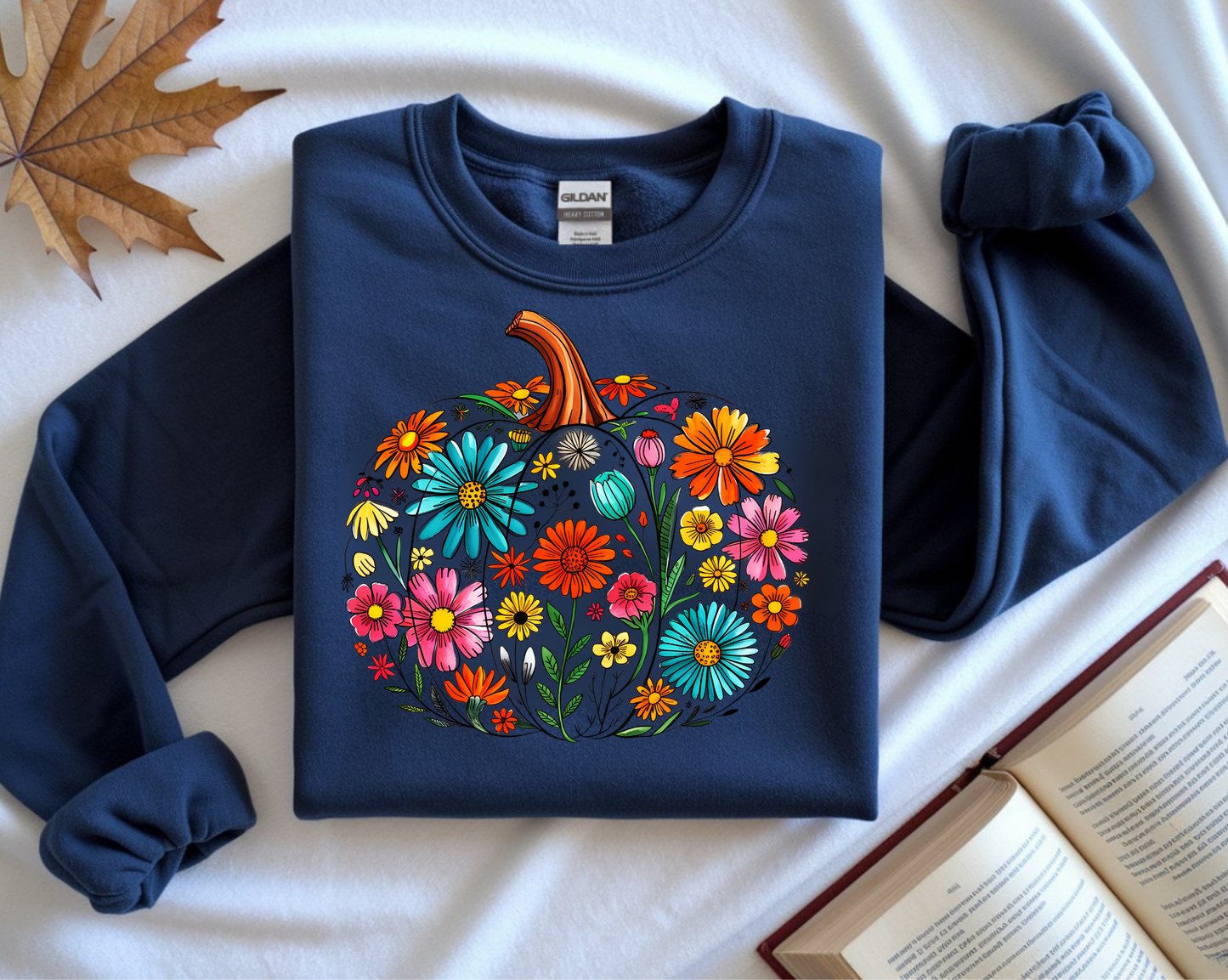 Floral Pumpkin – Colorful Fall Sweatshirt