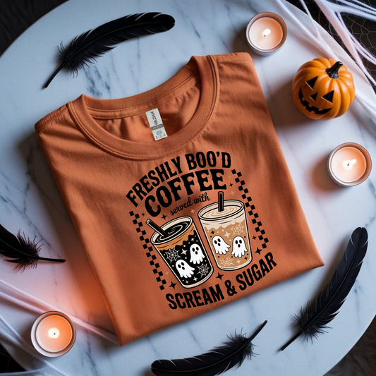 Freshly Boo’d Coffee – Halloween Coffee Tee