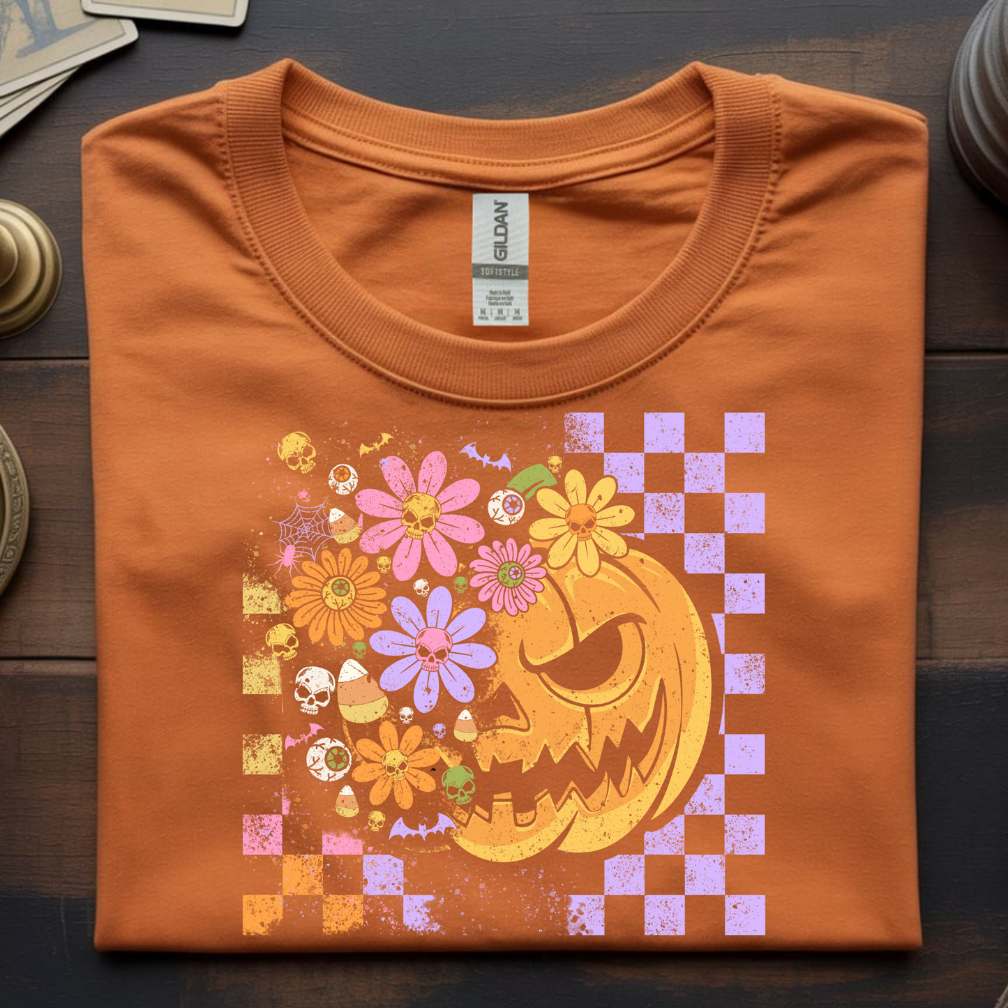 Floral Jack-O’-Lantern – Halloween Graphic Tee