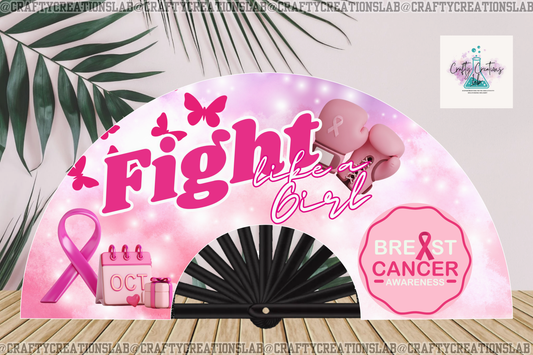Fight Like a Girl – Breast Cancer Awareness Clack Fan
