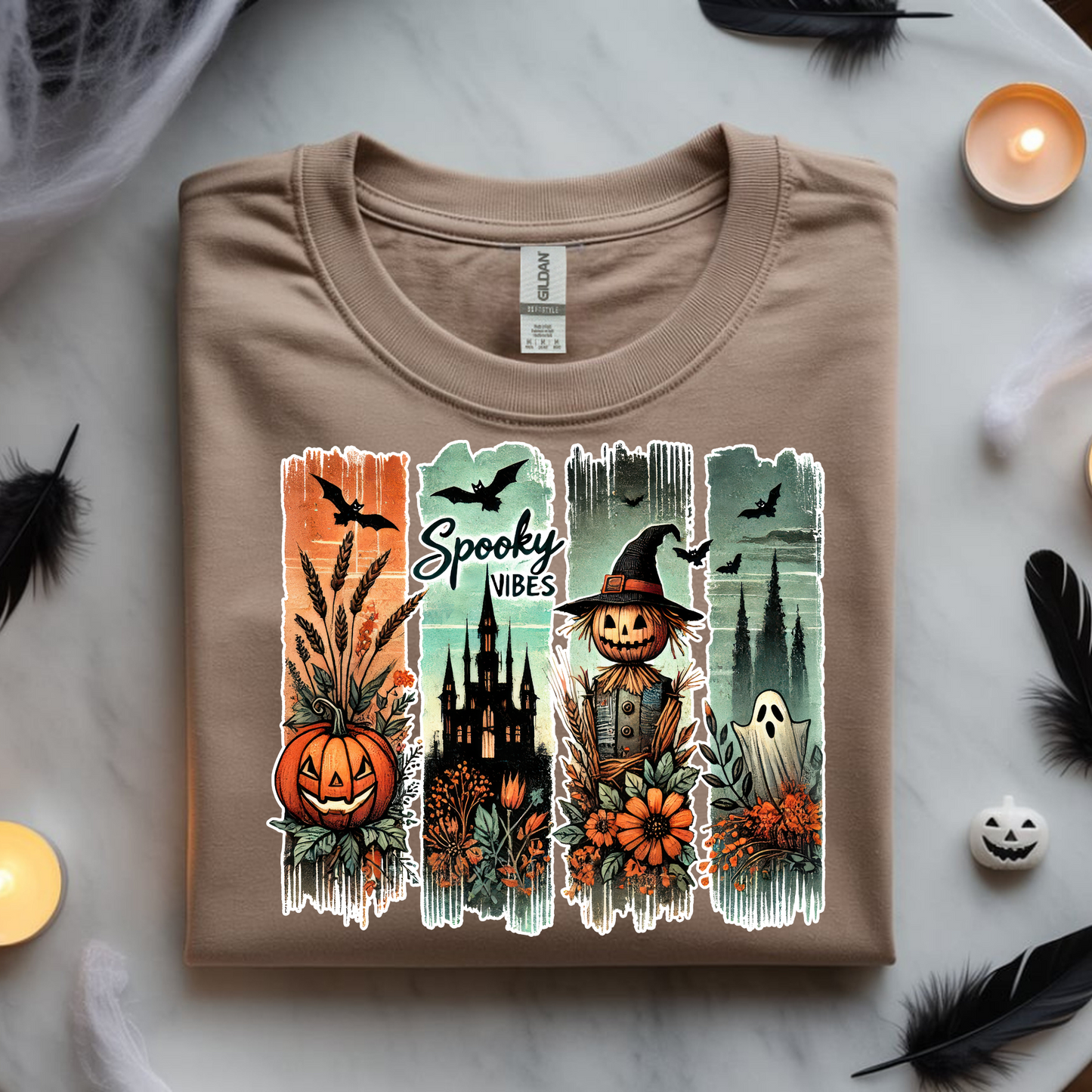 Spooky Vibes – Halloween Scene Tee