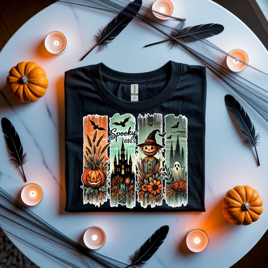Spooky Vibes – Halloween Scene Tee