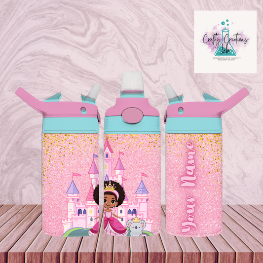 Personalized 12oz Princess Stainless Steel Tumbler for Girls Multiple Royal Designs Available
