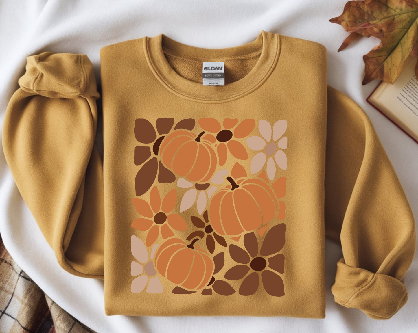 Boho Floral Pumpkin – Fall Sweatshirt