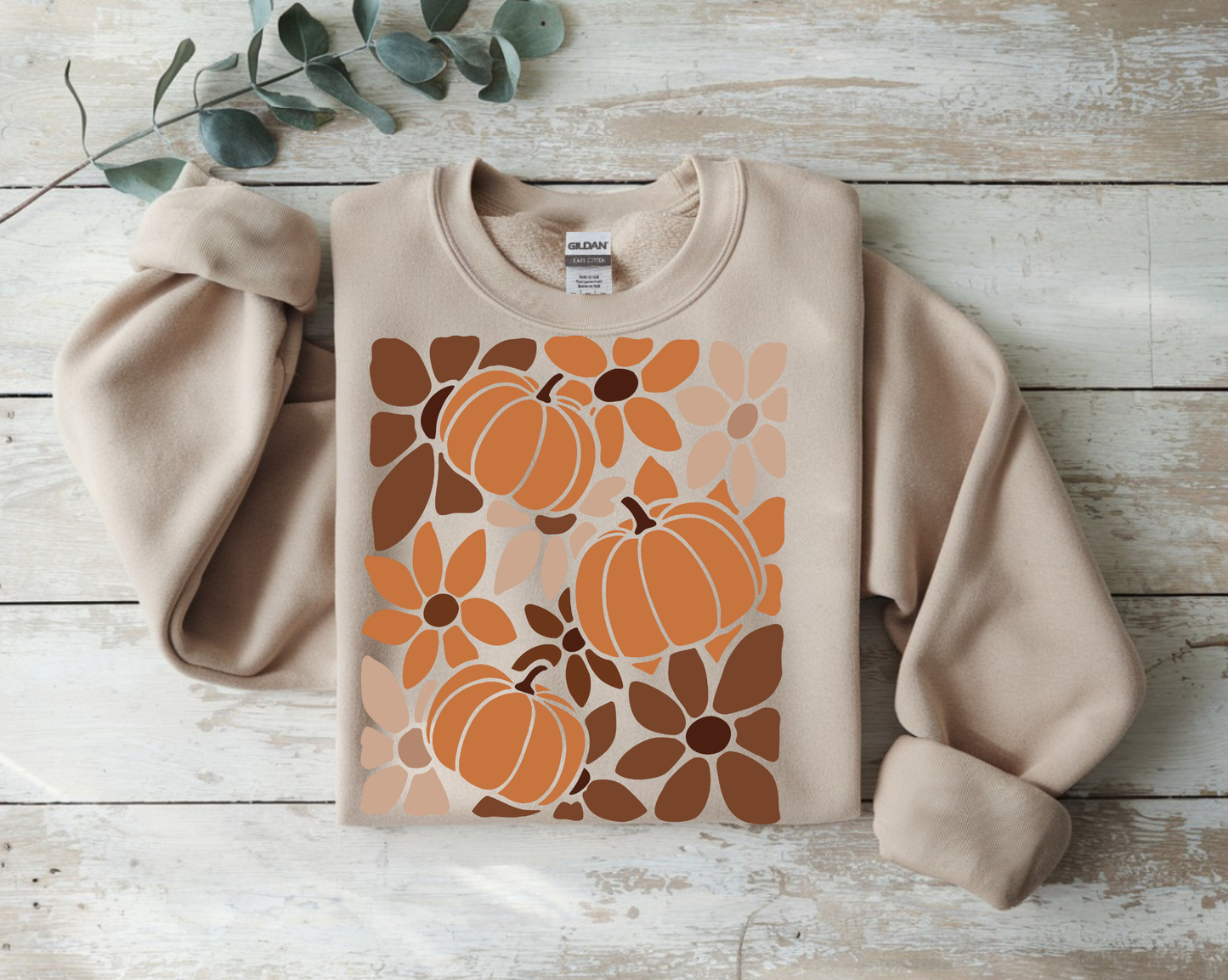Boho Floral Pumpkin – Fall Sweatshirt