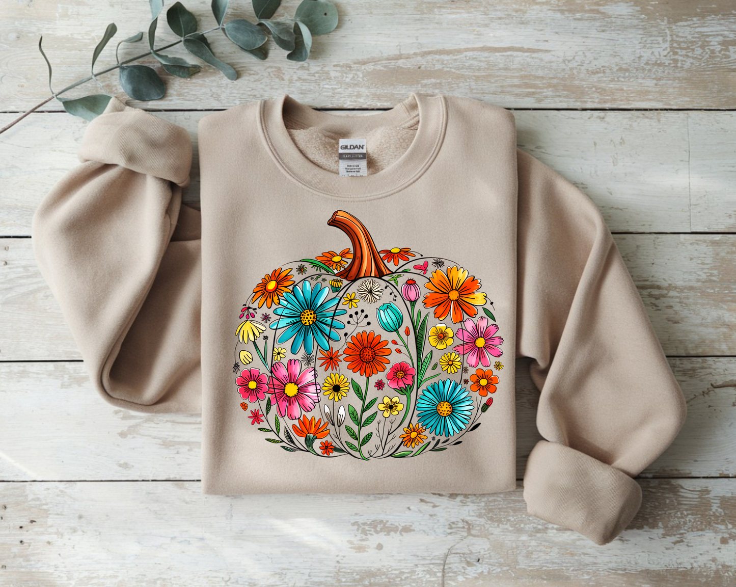 Floral Pumpkin – Colorful Fall Sweatshirt