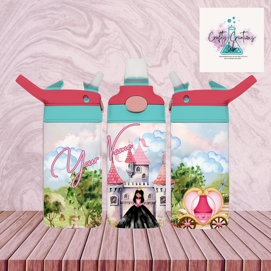 Personalized 12oz Princess Stainless Steel Tumbler for Girls Multiple Royal Designs Available